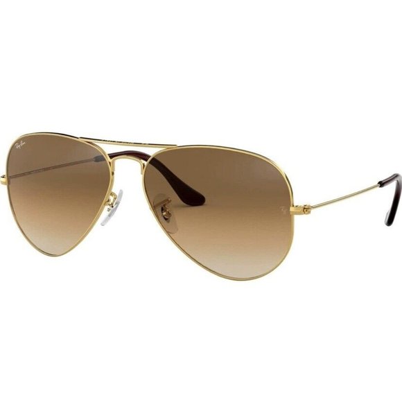 RAY-BAN Aviator Gradient Lens, Metal Gold Frame w/-Case RB3025 001/51 58-14 - Picture 2 of 4